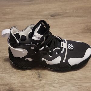 Black and White High-Top Sneakers